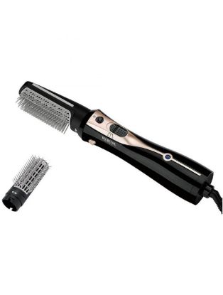 استشوار ريبون بفرشاة 1200 واط أسود RE-2137 - Rebune Hair Dryer Brush