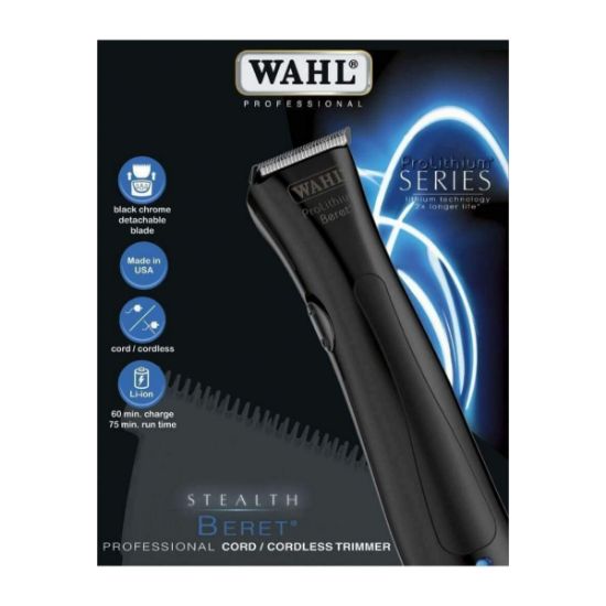 صورة ماكينة وال  بلاك ستيلث بيرت كليبر  WAHL Beretto Black Stealth Clipper