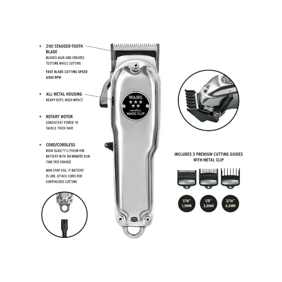 Picture of WAHL LIMITED EDITION CORDLESS MAGIC CLIP™ Professional Cord/Cordless Clipper 