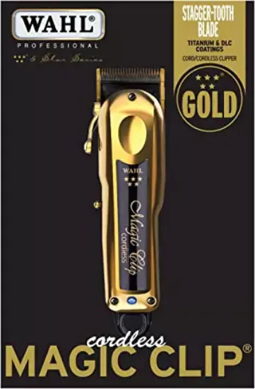ماكينة حلاقة وال ماجيك كليب لاسلكية لون ذهبي || Wahl Magic Clip Cordless Gold WAHL	