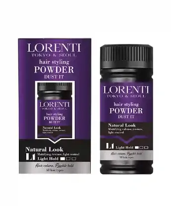 بودرة تكثيف الشعر مضهر طبيعي 20 جرام   Lorenti Hair Styling Powder L1 Light Hold 20Gr