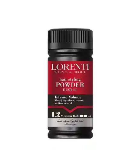 بودرة تكثيف الشعر مضهر طبيعي 20 جرام   Lorenti Hair Styling Powder L2 Medium Hold 20Gr