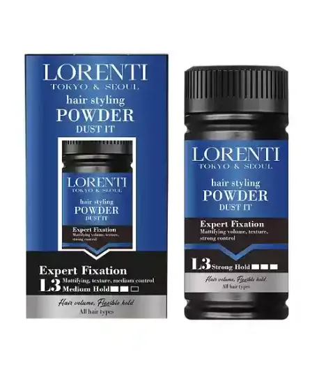 بودرة تكثيف الشعر مضهر طبيعي كثيف 20 جرام   Lorenti Hair Styling Powder L3 Medium Hold 20Gr