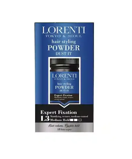 بودرة تكثيف الشعر مضهر طبيعي كثيف 20 جرام   Lorenti Hair Styling Powder L3 Medium Hold 20Gr