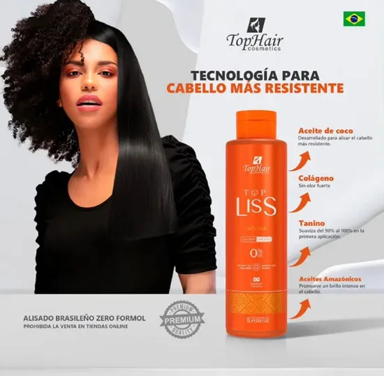بروتين شعر برازيلي اورجانك توب ليس خالٍ من الفورمالديهايد 1 لتر	