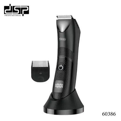 ماكينة حلاقة الجسم DSP 60386 مقاومة للماء IPX7 بشاشة رقمية وشفرة سيراميك